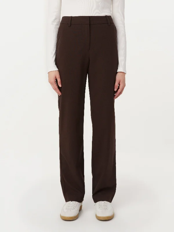 The Jane Straight Pant in Dark Chocolate