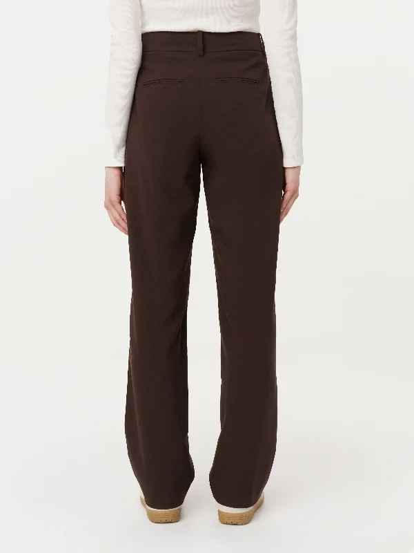 The Jane Straight Pant in Dark Chocolate