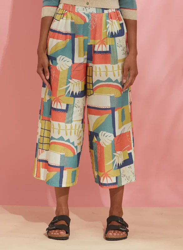 Edith Culotte Trousers - Abstract