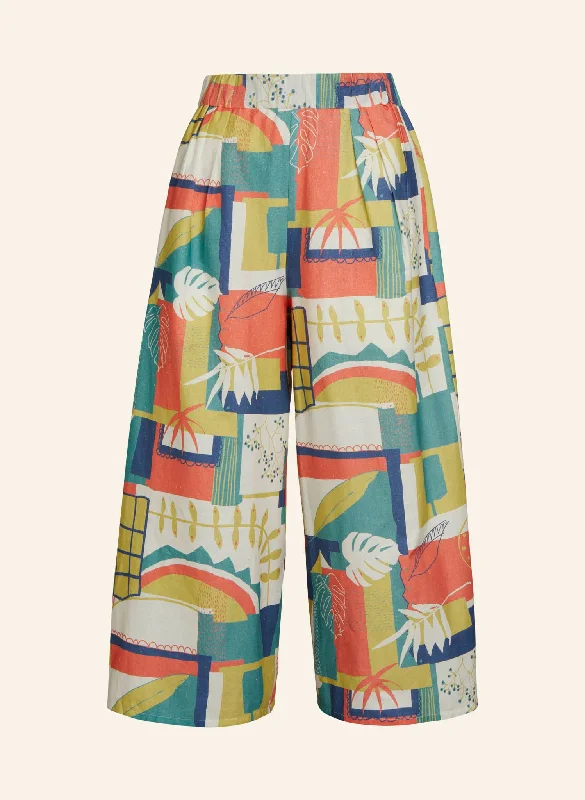 Edith Culotte Trousers - Abstract