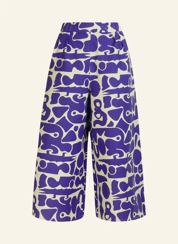 Edith Culotte Trousers - Blue Cave