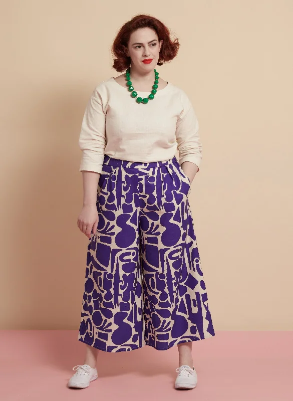 Edith Culotte Trousers - Blue Cave