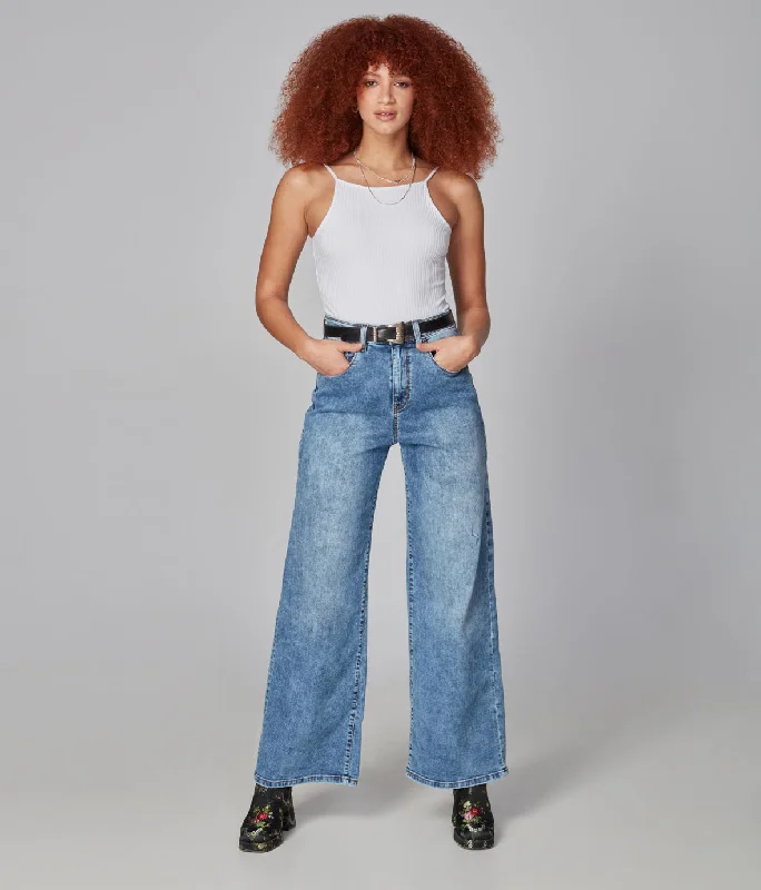 MILAN-BM High Rise Wide Leg Jeans