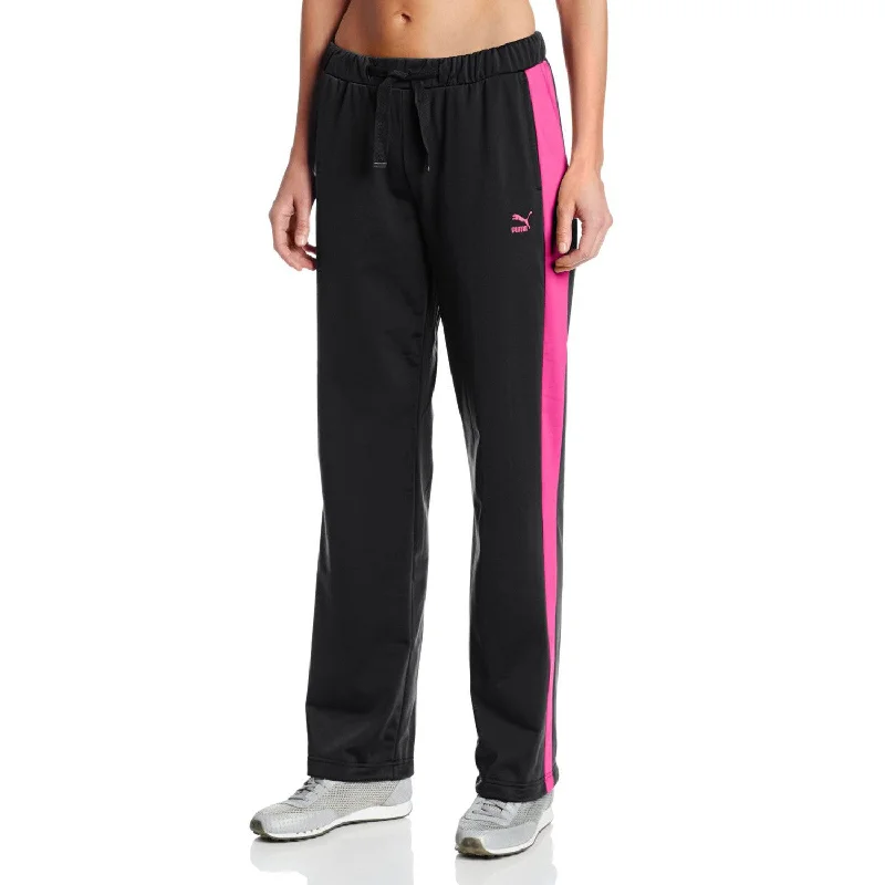 Puma T7 Track Pants - Black/Beetroot - Womens