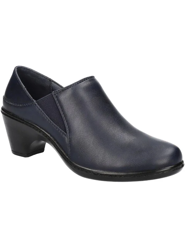 Ryalee  Womens Faux Leather Round Toe Booties