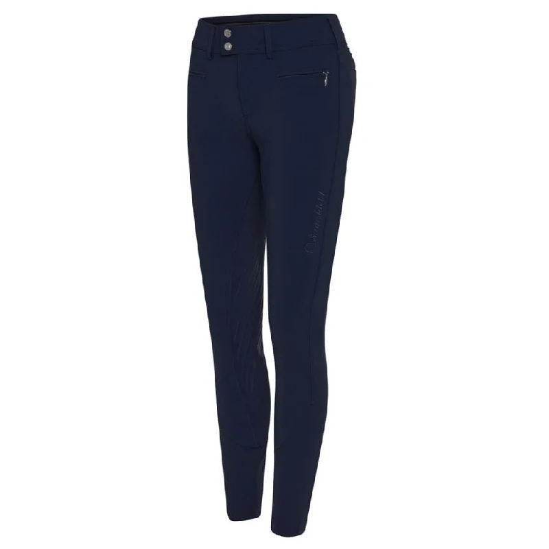 Samshield Ladies Knee Grip Breeches Chloe Embroidery Navy