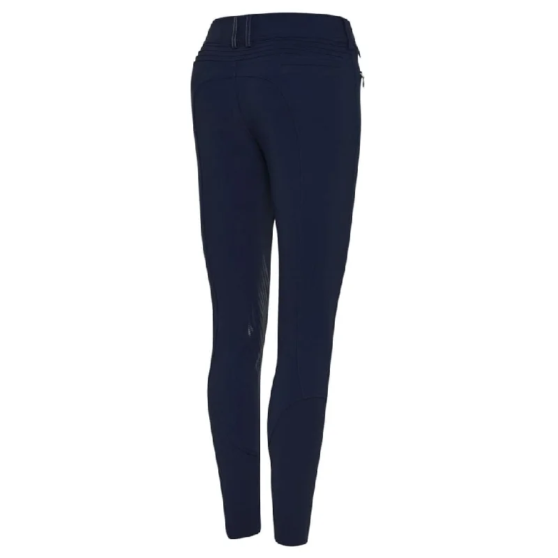 Samshield Ladies Knee Grip Breeches Chloe Embroidery Navy