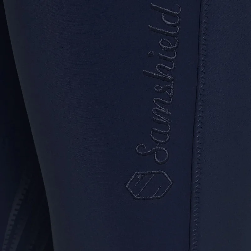 Samshield Ladies Knee Grip Breeches Chloe Embroidery Navy