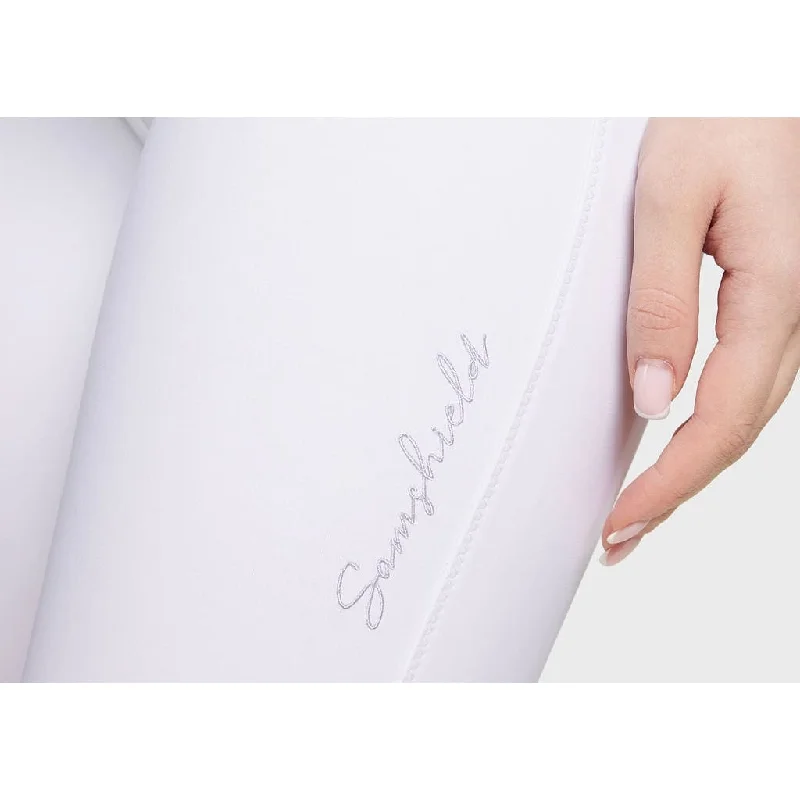 Samshield Ladies Knee Grip Breeches Chloe Script White