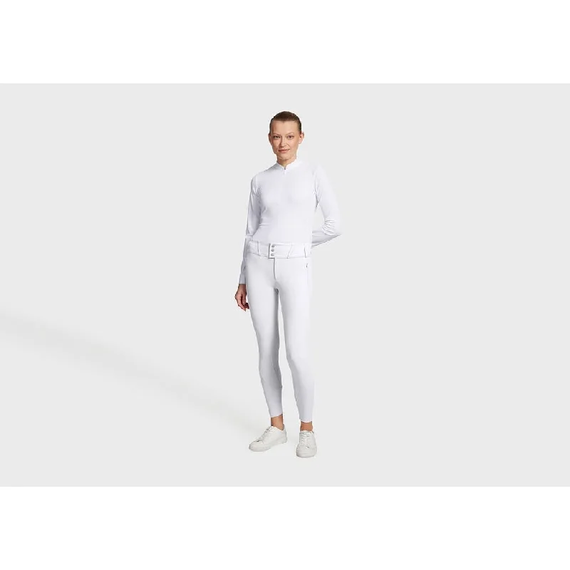 Samshield Ladies Knee Grip Breeches Even White Texturized