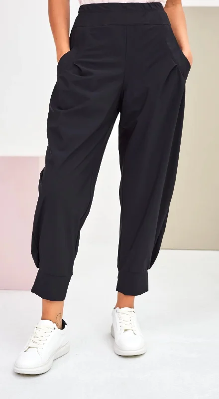 Tuck Pocket Cuff Trouser Black