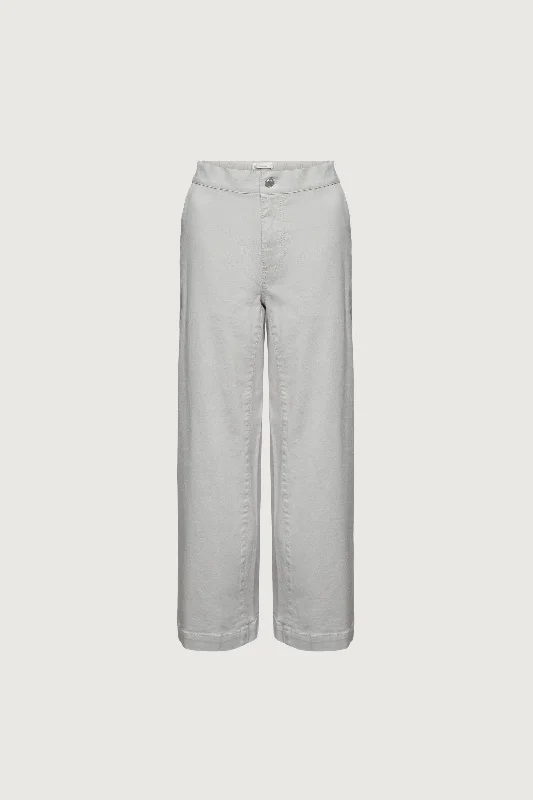 LONG LENGTH 30"" TWILL WIDE LEG PANT