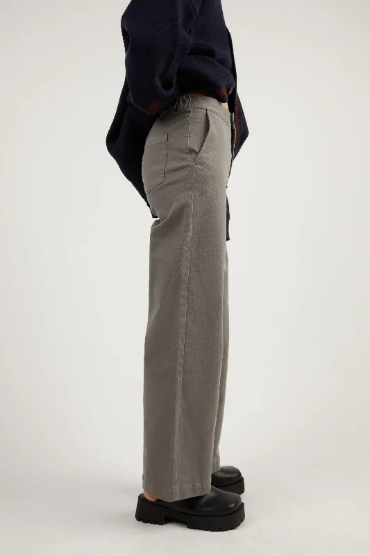 LONG LENGTH 30"" TWILL WIDE LEG PANT