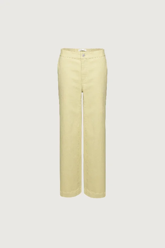 LONG LENGTH 30"" TWILL WIDE LEG PANT