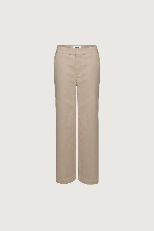 LONG LENGTH 30"" TWILL WIDE LEG PANT