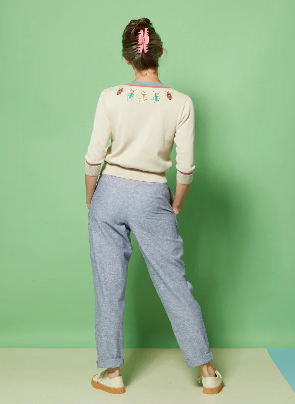 Wilma Trousers - Blue Marl