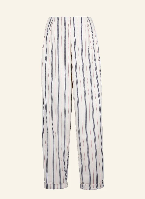 Wilma Trousers - Cotton Nautical Stripe