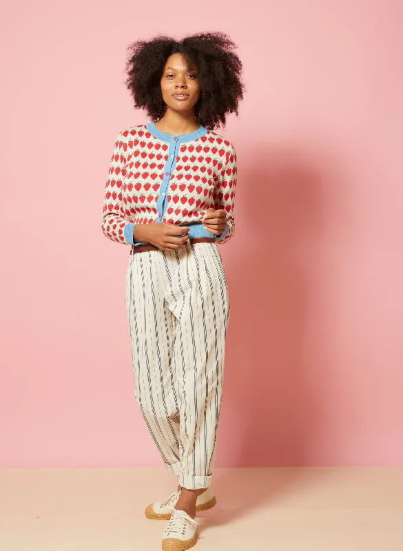 Wilma Trousers - Cotton Nautical Stripe