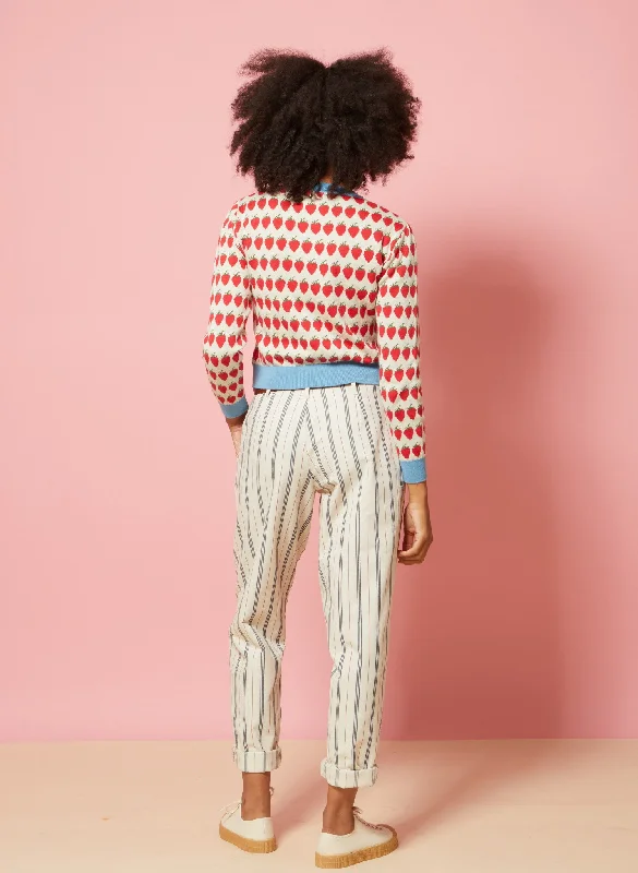 Wilma Trousers - Cotton Nautical Stripe