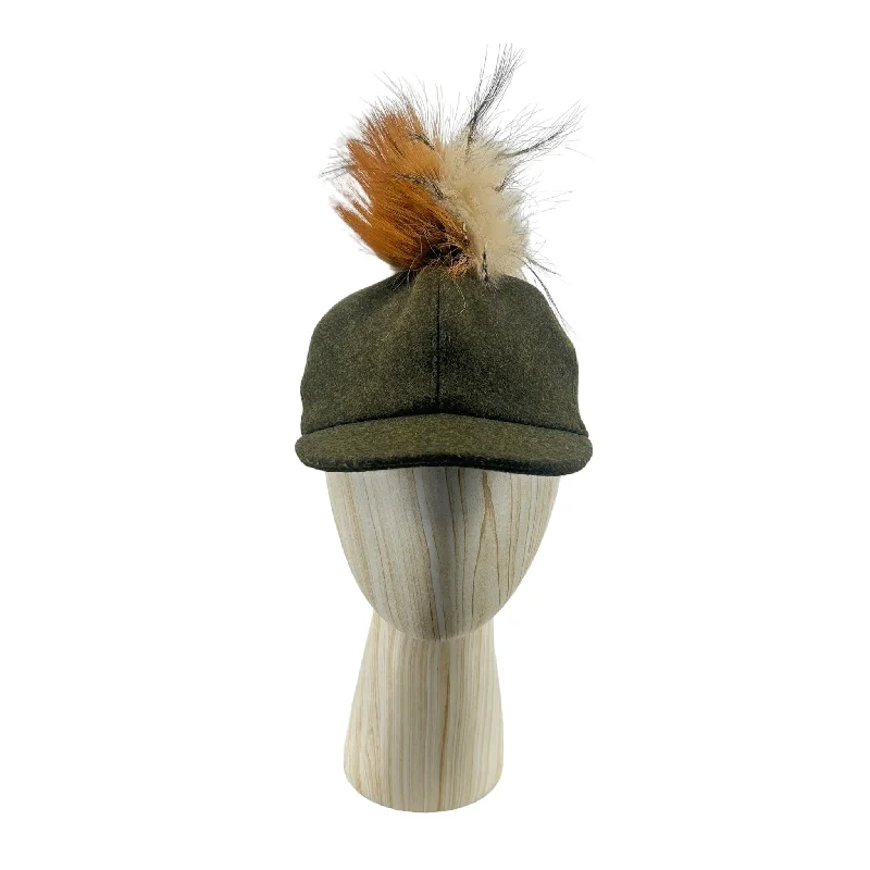 FENDI/FOXPomPom/BaseballCap/M/Khaki/Wool/