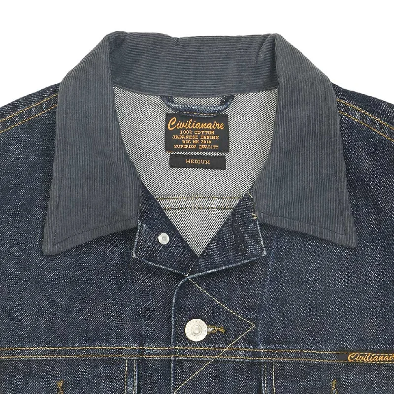 5 Pocket 13.5 oz Japanese Denim-Cord SB Ranch Jacket - Indigo Wash #9103