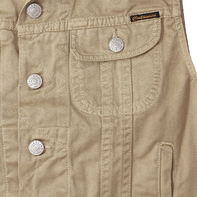 5 Pocket Twill Rider Vest - Fawn