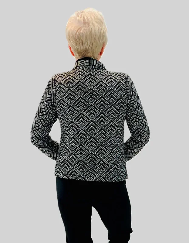 Chevron Jacket Black Grey - Australian Made