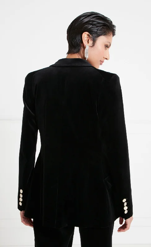 Clove Velvet Jacket - Black