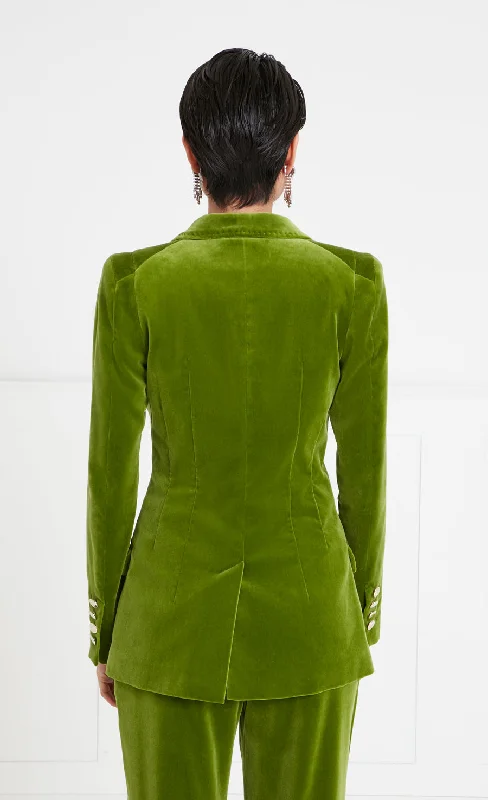 Clove Velvet Jacket - Chartreuse