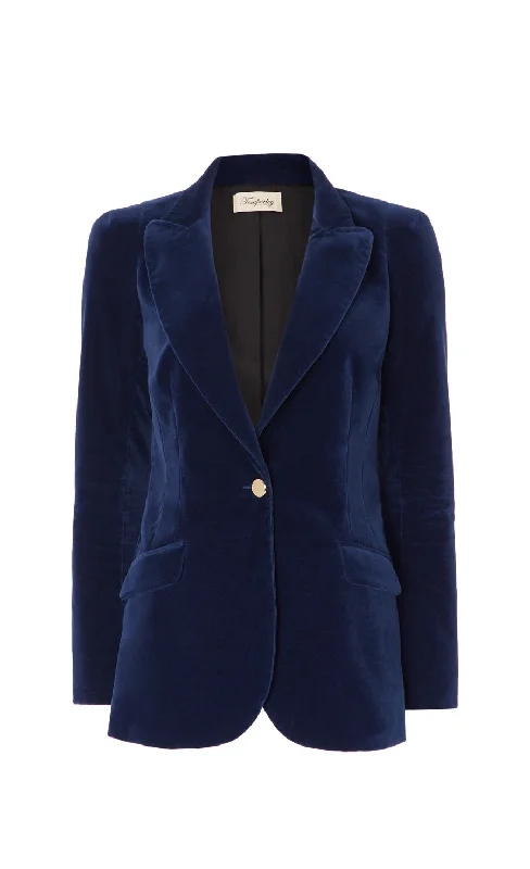 Clove Velvet Jacket - Dark Sapphire