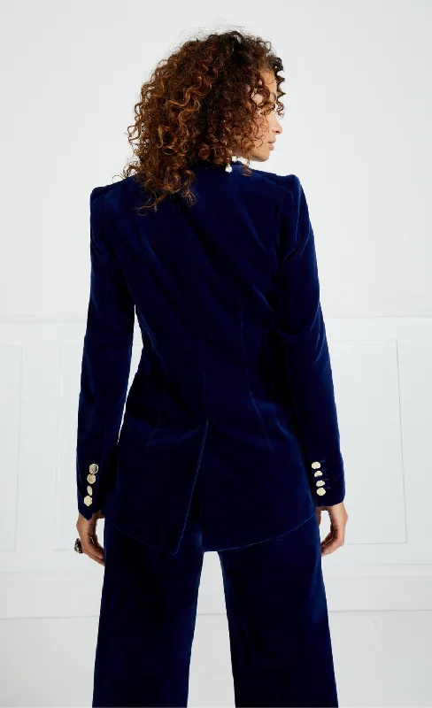 Clove Velvet Jacket - Dark Sapphire