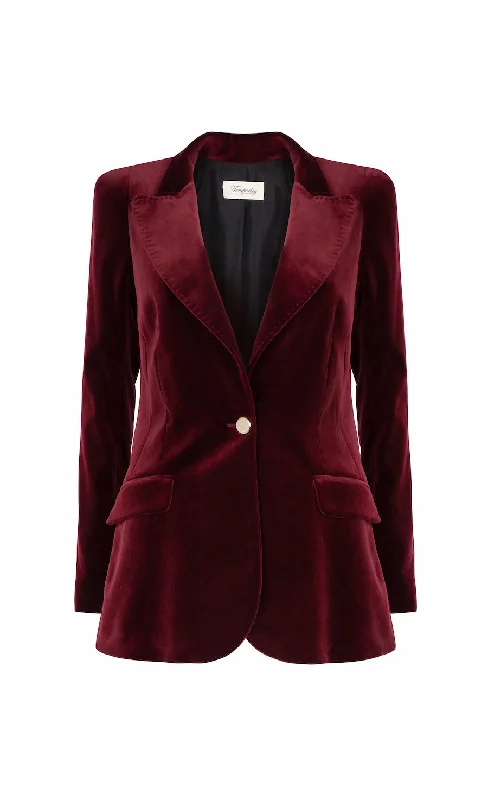 Clove Velvet Jacket - Fig