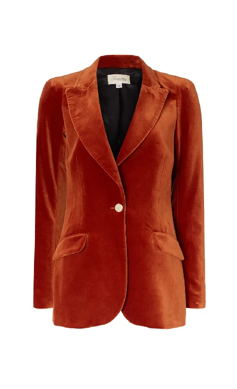 Clove Velvet Jacket - Rust