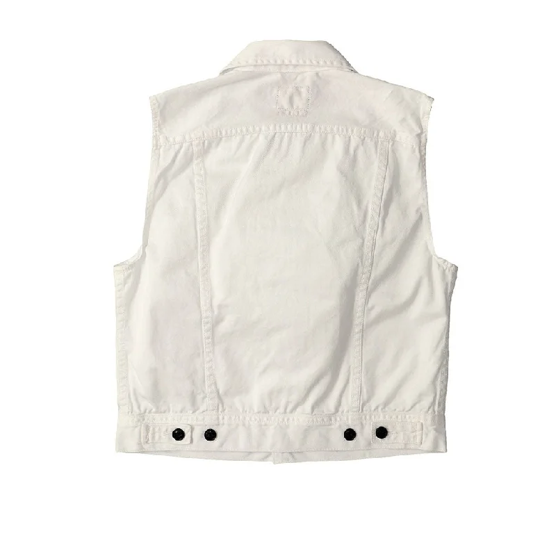 5 Pocket Twill  Rider Vest - White