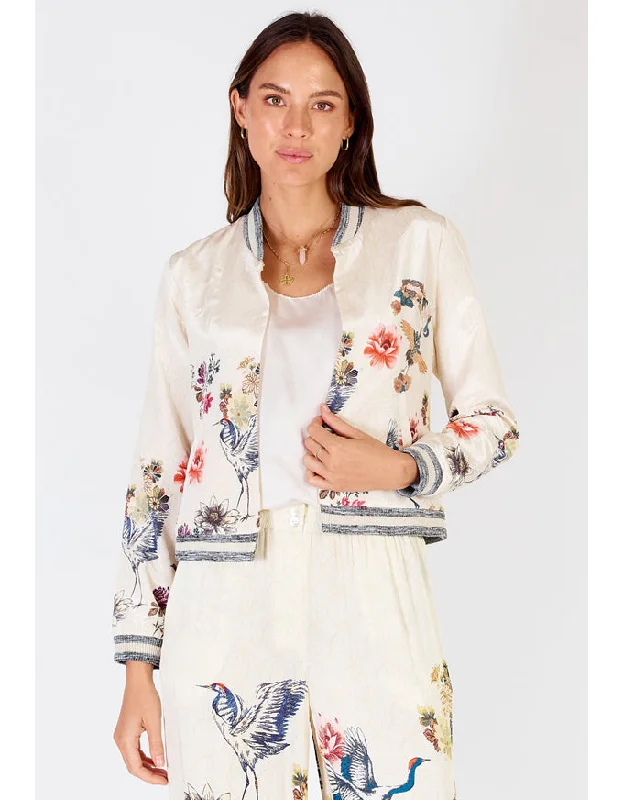 Flamingo Jacket Cream Print