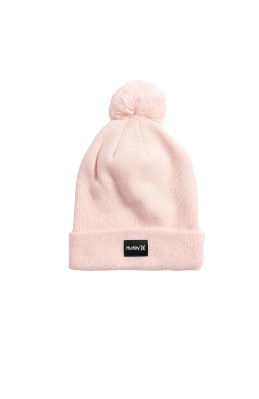 One & Only Pom Patch Beanie Rock Salt