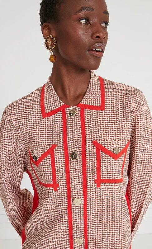 Orelie Knit Jacket - Red Mix