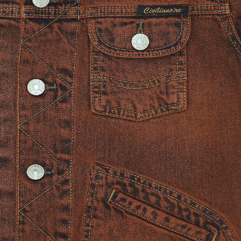 Pocket 12.4 oz Denim Ranch Jacket - Orange Memphis Wash