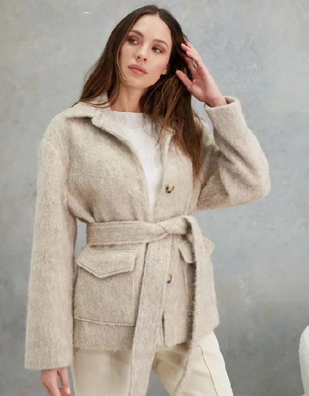 Soraya Mohair Jacket Almond