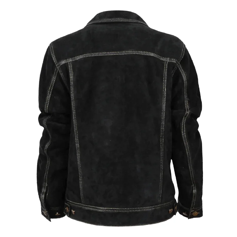 STS Ranchwear Womens Scout Black Suede Leather Jacket